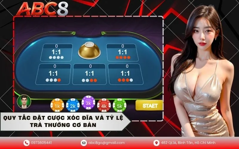 Quy tắc đặt cược xóc đĩa và tỷ lệ trả thưởng cơ bản